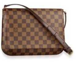 AAA Replica Louis Vuitton Damier Ebene Canvas Musette Long Strap N51301 On Sale - Click Image to Close